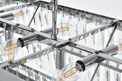 Elegant Lighting Josephine 17 Light Pendant L48 Inch W16 Inch 11.5 Inch L17 Chrome in Chrome and Clear Finish Model: 1060G48C