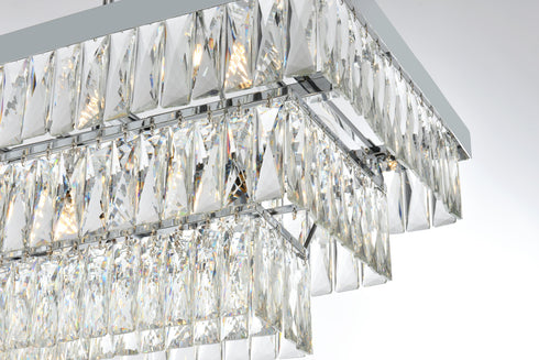 Elegant Lighting Josephine 17 Light Pendant L48 Inch W16 Inch 11.5 Inch L17 Chrome in Chrome and Clear Finish Model: 1060G48C