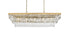 Elegant Lighting Josephine 17 Light Pendant L48 Inch W16 Inch 11.5 Inch L17 Satin Gold in Satin Gold and Clear Finish Model: 1060G48SG