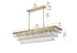 Elegant Lighting Josephine 17 Light Pendant L48 Inch W16 Inch 11.5 Inch L17 Satin Gold in Satin Gold and Clear Finish Model: 1060G48SG