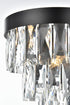 Elegant Lighting Josephine 2 Light Wall Sconce W10 Inch S6.3 Inch H10.5 Inch L2 Black in Black and Clear Finish Model: 1060W10BK