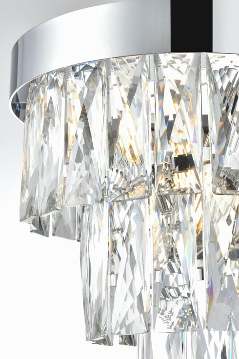 Elegant Lighting Josephine 2 Light Wall Sconce W10 Inch S6.3 Inch H10.5 Inch L2 Chrome in Chrome and Clear Finish Model: 1060W10C