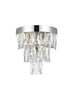 Elegant Lighting Josephine 2 Light Wall Sconce W10 Inch S6.3 Inch H10.5 Inch L2 Chrome in Chrome and Clear Finish Model: 1060W10C