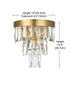 Elegant Lighting Josephine 2 Light Wall Sconce W10 Inch S6.3 Inch H10.5 Inch L2 Satin Gold in Satin Gold and Clear Finish Model: 1060W10SG