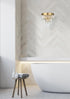 Elegant Lighting Josephine 2 Light Wall Sconce W10 Inch S6.3 Inch H10.5 Inch L2 Satin Gold in Satin Gold and Clear Finish Model: 1060W10SG