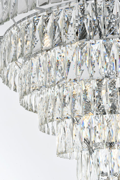 Elegant Lighting Josephine 25 Light Pendant D32 Inch H24 Inch L25 Chrome in Chrome and Clear Finish Model: 1060D32C