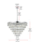 Elegant Lighting Josephine 25 Light Pendant D32 Inch H24 Inch L25 Chrome in Chrome and Clear Finish Model: 1060D32C
