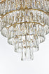 Elegant Lighting Josephine 25 Light Pendant D32 Inch H24 Inch L25 Satin Gold in Satin Gold and Clear Finish Model: 1060D32SG