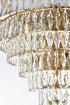 Elegant Lighting Josephine 25 Light Pendant D32 Inch H24 Inch L25 Satin Gold in Satin Gold and Clear Finish Model: 1060D32SG