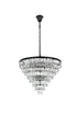 Elegant Lighting Josephine 29 Light Pendant D36 Inch H27 Inch L29 Black in Black and Clear Finish Model: 1060D36BK