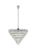 Elegant Lighting Josephine 29 Light Pendant D36 Inch H27 Inch L29 Chrome in Chrome and Clear Finish Model: 1060D36C