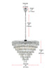 Elegant Lighting Josephine 29 Light Pendant D36 Inch H27 Inch L29 Chrome in Chrome and Clear Finish Model: 1060D36C