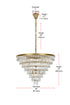 Elegant Lighting Josephine 29 Light Pendant D36 Inch H27 Inch L29 Satin Gold in Satin Gold and Clear Finish Model: 1060D36SG