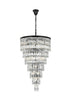 Elegant Lighting Josephine 41 Light Pendant D32 Inch H54 Inch L41 Black in Black and Clear Finish Model: 1060SR32BK