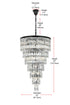 Elegant Lighting Josephine 41 Light Pendant D32 Inch H54 Inch L41 Black in Black and Clear Finish Model: 1060SR32BK