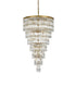 Elegant Lighting Josephine 41 Light Pendant D32 Inch H54 Inch L41 Satin Gold in Satin Gold and Clear Finish Model: 1060SR32SG