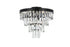Elegant Lighting Josephine 6 Light Flush Mount D18 Inch H15.5 Inch L6 Black in Black and Clear Finish Model: 1060F18BK