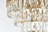 Elegant Lighting Josephine 6 Light Flush Mount D18 Inch H15.5 Inch L6 Satin Gold in Satin Gold and Clear Finish Model: 1060F18SG