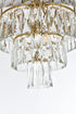 Elegant Lighting Josephine 6 Light Flush Mount D18 Inch H15.5 Inch L6 Satin Gold in Satin Gold and Clear Finish Model: 1060F18SG