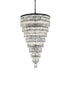 Elegant Lighting Josephine 61 Light Pendant D41 Inch H68 Inch L61 Black in Black and Clear Finish Model: 1060SR41BK
