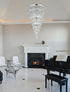 Elegant Lighting Josephine 61 Light Pendant D41 Inch H68 Inch L61 Chrome in Chrome and Clear Finish Model: 1060SR41C