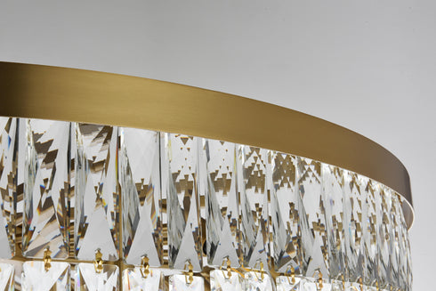 Elegant Lighting Josephine 61 Light Pendant D41 Inch H68 Inch L61 Satin Gold in Satin Gold and Clear Finish Model: 1060SR41SG