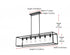 Elegant Lighting Judah 7 Light Pendant L47 Inch xW12 Inch xH11 Inch L7 in Black Model: LD723D47BK