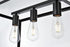 Elegant Lighting Judah 7 Light Pendant L47 Inch xW12 Inch xH11 Inch L7 in Black Model: LD723D47BK