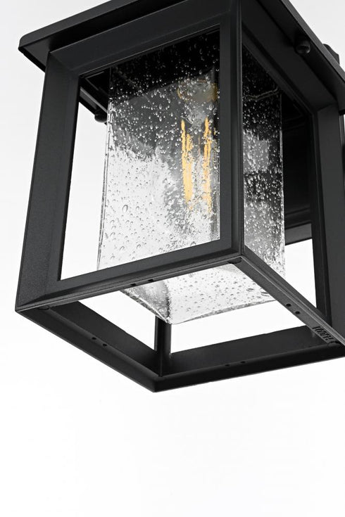 Elegant Lighting Judson 7 inch Outdoor Pendant in Black Model: OD348W12BK