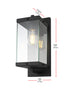 Elegant Lighting Julien 1 Light Wall Sconce W6.9 Inch E8.5 Inch H17.3 Inch in Black Model: OD408W17BK
