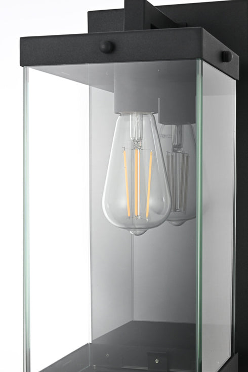 Elegant Lighting Julien 1 Light Wall Sconce W6.9 Inch E8.5 Inch H17.3 Inch in Black Model: OD408W17BK