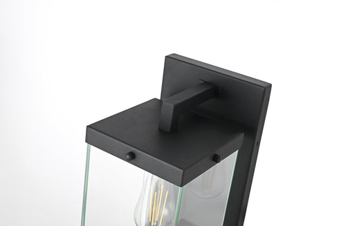 Elegant Lighting Julien 1 Light Wall Sconce W6.9 Inch E8.5 Inch H17.3 Inch in Black Model: OD408W17BK
