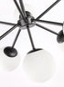 Elegant Lighting Jupiter 9 light in Black and Frosted White glass pendant Model: LD5028D27BK
