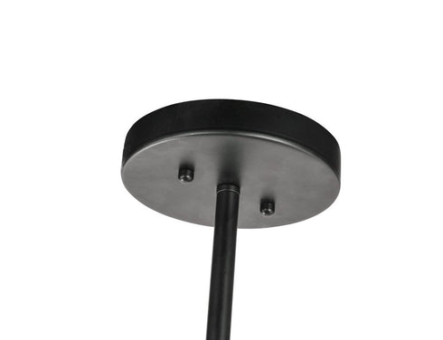 Elegant Lighting Jupiter 9 light in Black and Frosted White glass pendant Model: LD5028D27BK