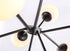 Elegant Lighting Jupiter 9 light in Black and Frosted White glass pendant Model: LD5028D27BK