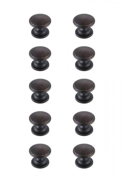 Elegant Lighting Kaid 1.2 Inch Diameter in Brushed Gold Mushroom Knob Multipack (Set of 10) Model: KB2004-GD-10PK