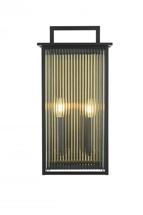 Elegant Lighting Kannon 11.5 inch Outdoor Wall Sconce in Black Model: OD513W23BK