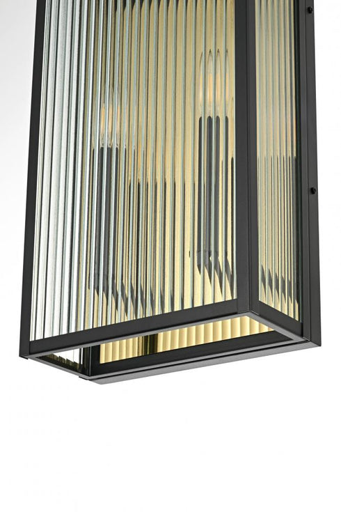 Elegant Lighting Kannon 11.5 inch Outdoor Wall Sconce in Black Model: OD513W23BK