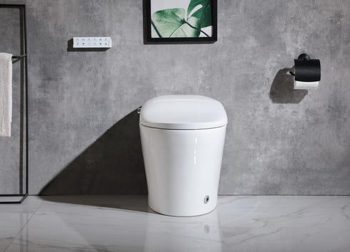 Elegant Lighting Kano Smart Round Bidet Toilet in Glossy White Model: ET-1015GW