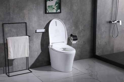 Elegant Lighting Kano Smart Round Bidet Toilet in Glossy White Model: ET-1015GW