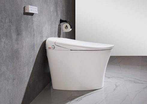 Elegant Lighting Kano Smart Round Bidet Toilet in Glossy White Model: ET-1015GW