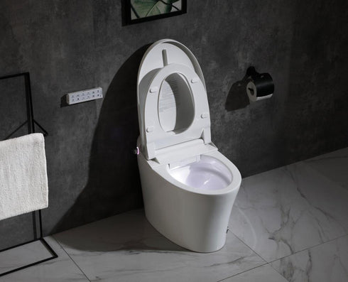 Elegant Lighting Kano Smart Round Bidet Toilet in Glossy White Model: ET-1015GW