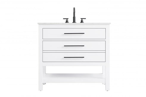 Elegant Lighting Karson Vanity Cabinet 2DW 36 Inch W x 22 Inch D x 34 Inch H in Chestnut Brown Model: VF60536MCB