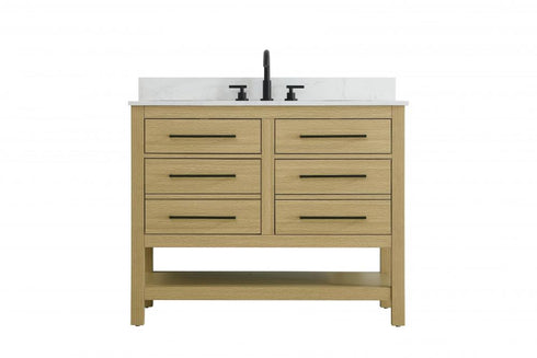 Elegant Lighting Karson Vanity Cabinet 4DW 42 Inch W x 22 Inch D x 34 Inch H in Chestnut Brown Model: VF60542MCB