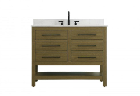 Elegant Lighting Karson Vanity Cabinet 4DW 42 Inch W x 22 Inch D x 34 Inch H in Chestnut Brown Model: VF60542MCB