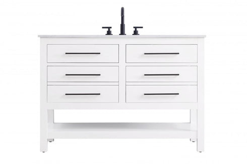 Elegant Lighting Karson Vanity Cabinet 4DW 48 Inch W x 22 Inch D x 34 Inch H in Chestnut Brown Model: VF60548MCB