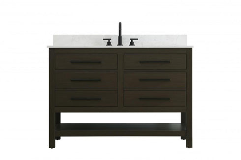 Elegant Lighting Karson Vanity Cabinet 4DW 48 Inch W x 22 Inch D x 34 Inch H in Chestnut Brown Model: VF60548MCB