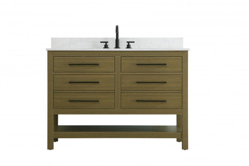 Elegant Lighting Karson Vanity Cabinet 4DW 48 Inch W x 22 Inch D x 34 Inch H in Chestnut Brown Model: VF60548MCB