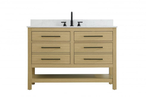 Elegant Lighting Karson Vanity Cabinet 4DW 48 Inch W x 22 Inch D x 34 Inch H in Chestnut Brown Model: VF60548MCB