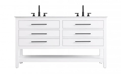 Elegant Lighting Karson Vanity Cabinet 4DW 60 Inch W x 22 Inch D x 34 Inch H in Chestnut Brown Model: VF60560DMCB